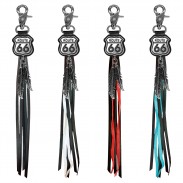 Porte-clés à franges Route 66 – les 4 couleurs de franges