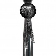 Porte-clés à franges Chef indien – franges noires