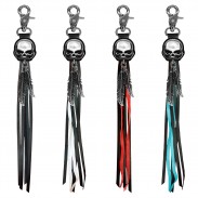 Porte-clés à franges Tête de mort – les 4 couleurs de franges