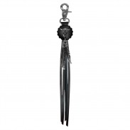 Buffalo Skull fringe keyring – black fringes