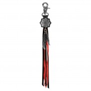 Mandala fringe keyring – black and red fringes