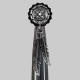 Croix de Malte chaîne – rivet à franges – rondelle noire, franges noires