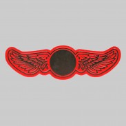 Patch ailes cuir embouti rouge – sans décoration