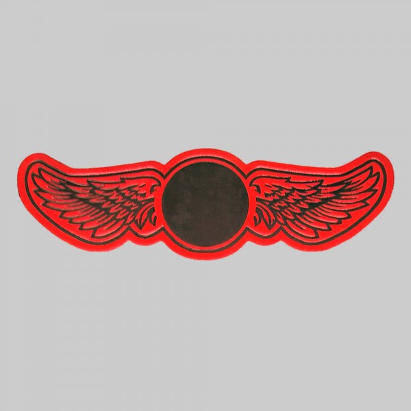 Patch ailes cuir embouti rouge – sans décoration