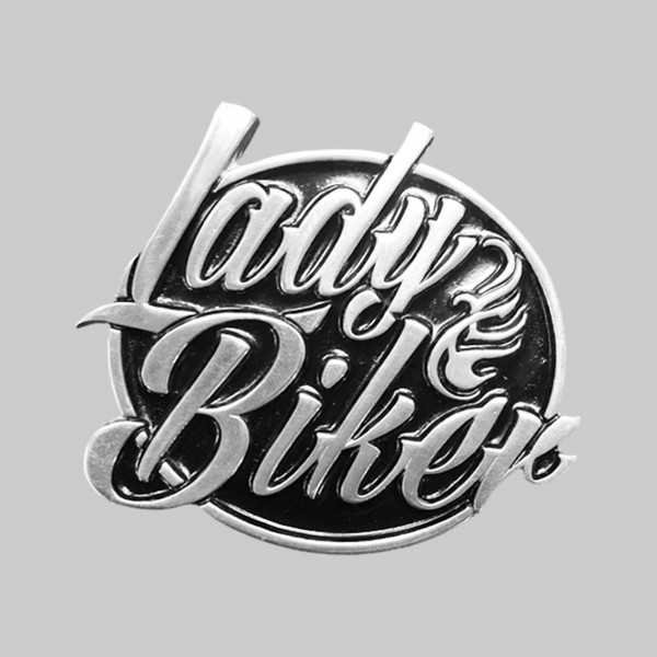 Lady Biker moyen – motif à riveter en étain, sans rondelle