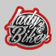 Lady Biker moyen – motif à riveter en étain, rondelle de cuir rouge