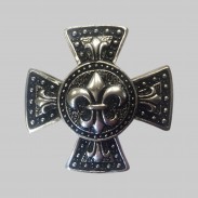 Croix de Malte fleur de lys – motif à riveter en étain, sans rondelle