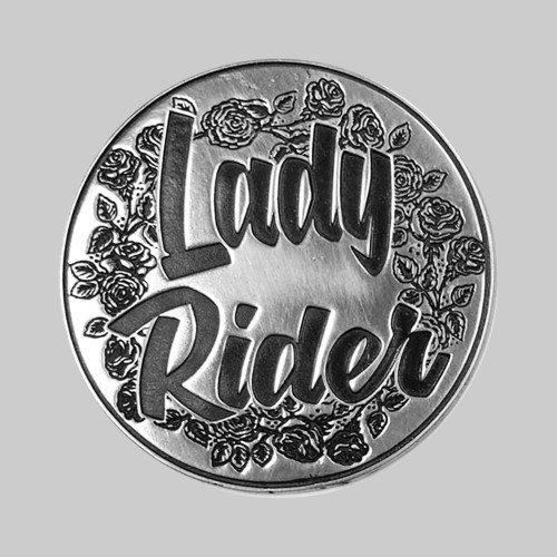 Lady Rider – pewter rivet-on motif, without washer