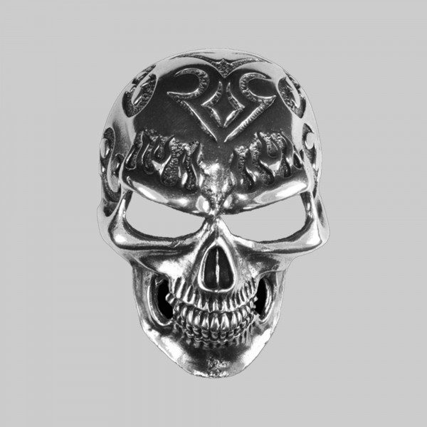 Pierced Tribal Skull – pewter rivet-on motif, without washer
