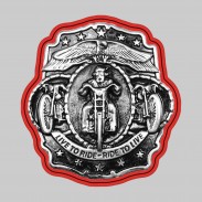 Live to Ride moto – motif à riveter en étain, rondelle de cuir rouge
