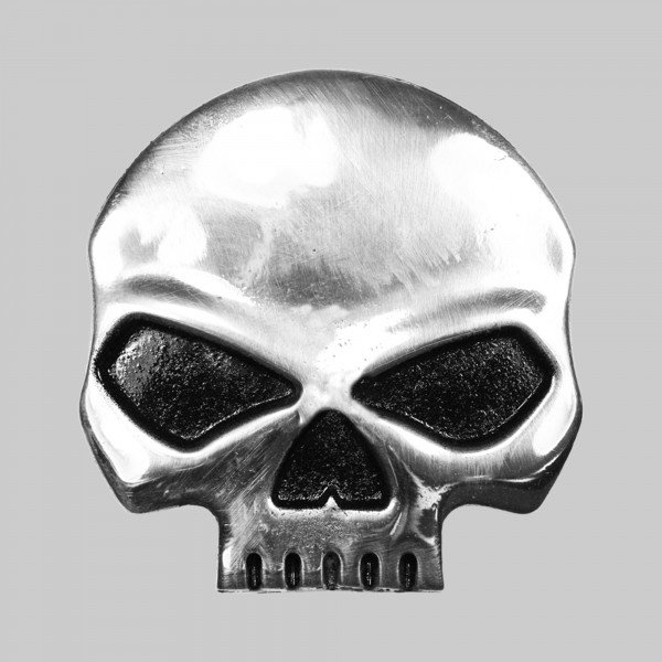 Glatter Totenkopf – Nietmotiv aus Zinn, ohne Scheibe
