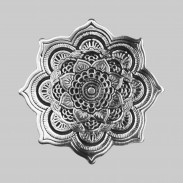 Mandala lotus – motif à riveter en étain, sans rondelle