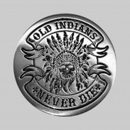 Old Indians Never Die – pewter rivet-on motif, without washer
