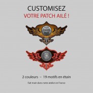 Customisez votre patch ailé : 2 couleurs, 19 motifs en étain