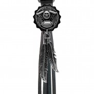 V-Twin Engine fringe keyring – black fringes