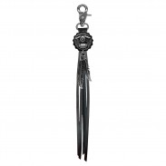 V-Twin Engine fringe keyring – black fringes