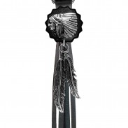 Porte-clés à franges Chef indien – franges noires