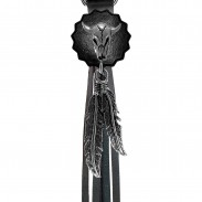 Porte-clés à franges Crâne de bison – franges noires