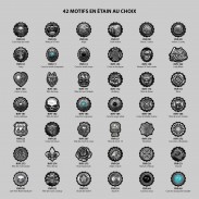 42 motifs en étain au choix