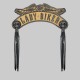 Lady Biker eagle rocker – embossed leather, optional rivets