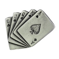 Pin's décoratif Quinte Flush Royale Biker 100% artisanal - moto