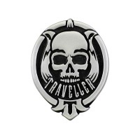 Pin Traveller-Totenkopf, Zinn