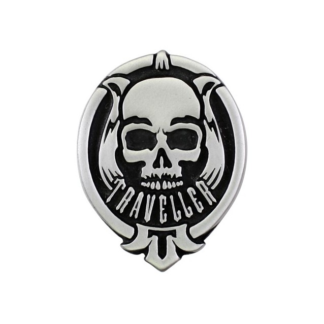Pin Traveller-Totenkopf, Zinn