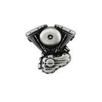 Pin's décoratif Panhead Moteur Biker 100% artisanal - cuir