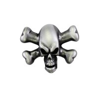 Pin's décoratif Tête de Mort Biker 100% artisanal - métal