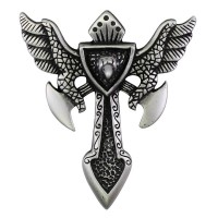 Pin Geflügeltes Schwert, Zinn