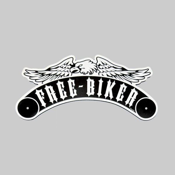 Free Biker eagle rocker – embossed leather, optional rivets