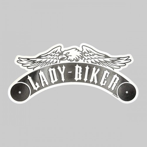 Lady Biker eagle rocker – embossed leather, optional rivets