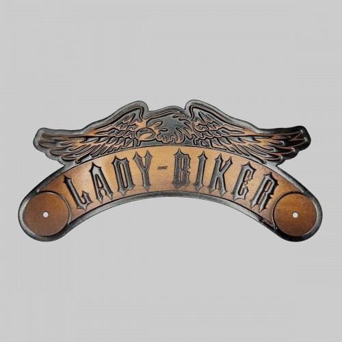 Lady Biker Adler-Rocker – geprägtes Leder, Nieten optional