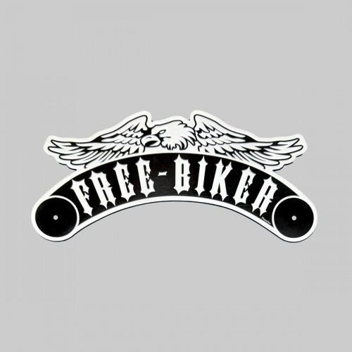 Free Biker eagle rocker – embossed leather, optional rivets