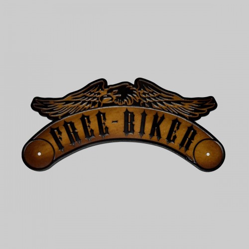 Free Biker eagle rocker – embossed leather, optional rivets