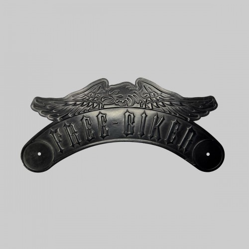 Free Biker eagle rocker – embossed leather, optional rivets