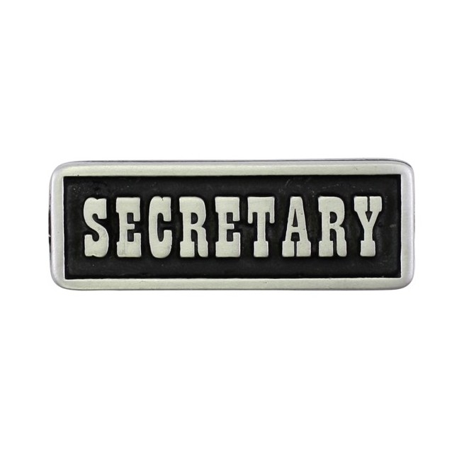 Pin's décoratif Secretary Biker - cuir