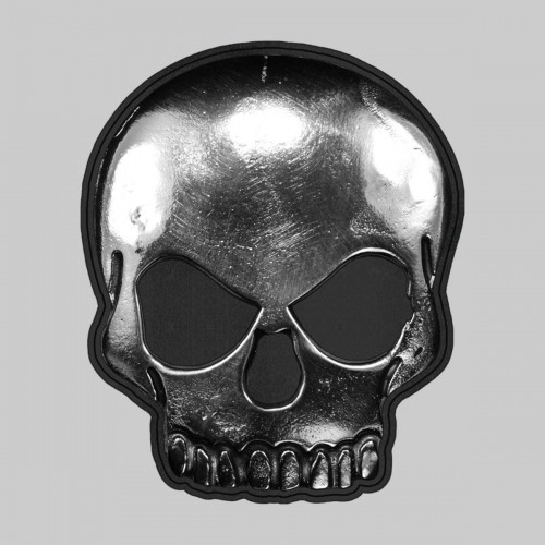 Skull – on a black leather washer