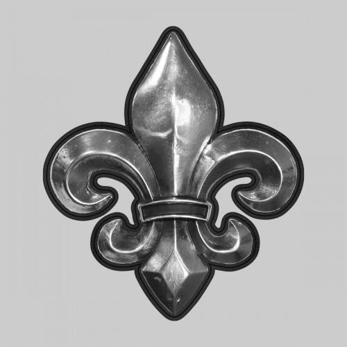 Fleur-de-lis – on a black leather washer