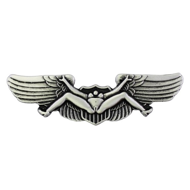 Pin US Air Force Pilotenschwingen Pin-up, Zinn