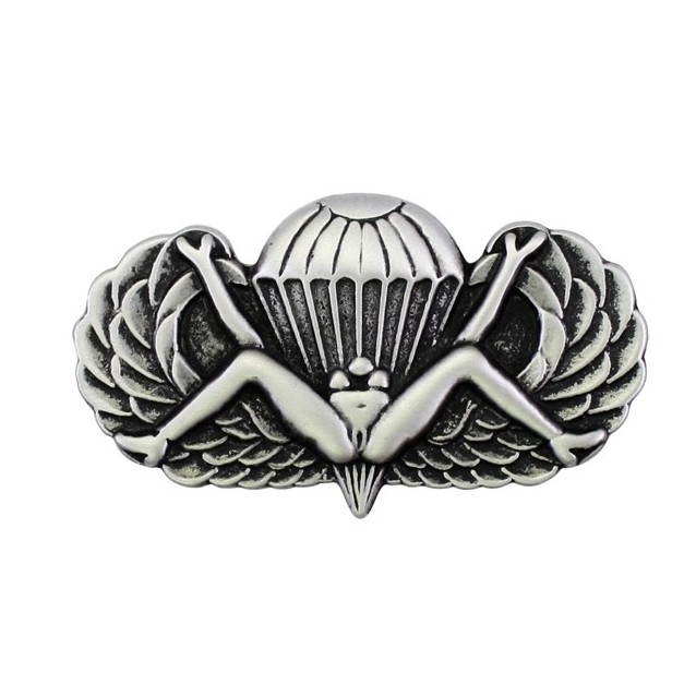 Pin US Fallschirmspringer Pin-up, Zinn