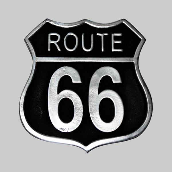 Route 66, black – pewter rivet-on motif, without washer