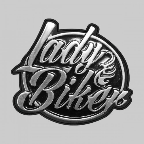 Lady Biker large, black – on a black leather washer