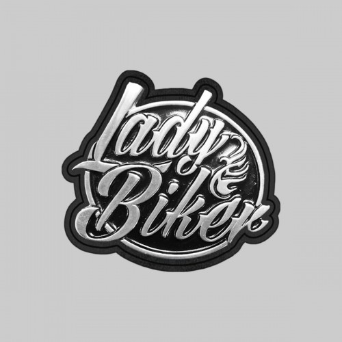 Lady Biker medium, black – on a black leather washer