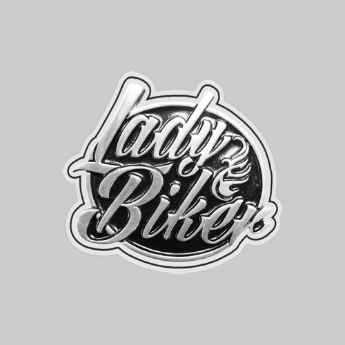 Lady Biker medium, black – on a white leather washer