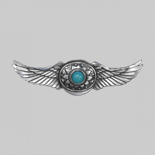 Aile turquoise – motif à riveter en étain, sans rondelle