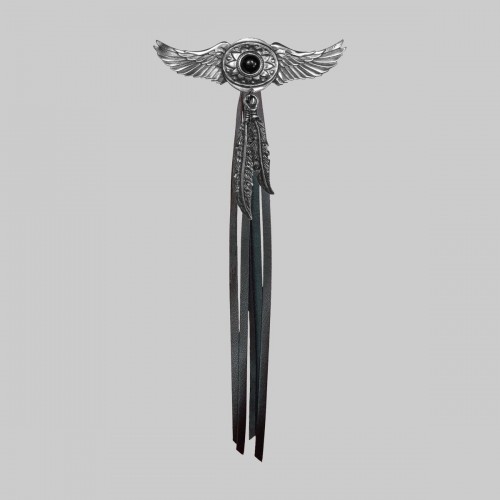 Onyx wings, feathers and fringes – without washer, black fringes