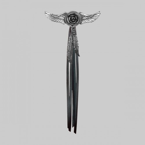 Rose wings, feathers and fringes – without washer, black fringes