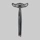 Skull wings, feathers and fringes – black washer, black fringes