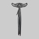 Eagle wings, feathers and fringes – black washer, black fringes